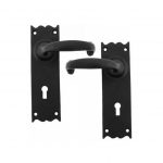 BLACK COTTAGE LEVER LOCK HANDLE