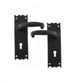 BLACK COTTAGE LEVER LOCK HANDLE