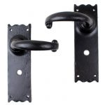 BLACK COTTAGE LEVER PRIVACY HANDLE