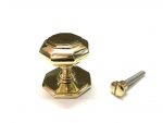 BRASS OCTAGONAL CENTER DOOR KNOB