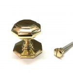 BRASS OCTAGONAL CENTER DOOR KNOB