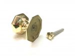 BRASS OCTAGONAL CENTER DOOR KNOB - Image 2