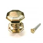 BRASS LARGE OCTAGONAL CENTER DOOR KNOB