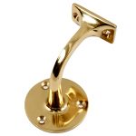 POLISHED BRASS HANDRAIL BRACKET