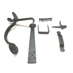 BEESWAX HAND FORGED THUMB LATCH-HAMMERED HANDLE