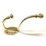 POLISHED BRASS VICTORIAN HAT AND COAT HOOK - Image 2