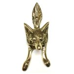 POLISHED BRASS SMALL FOX KNOCKER - Image 4