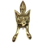 POLISHED BRASS SMALL FOX KNOCKER