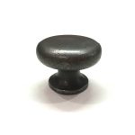 ANTIQUE IRON FLAT TOP ROUND CABINET KNOB