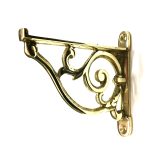 POLISHED BRASS SMALL BATHROOM SCROLL BRACKET