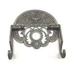 ANTIQUE IRON WATERLOO TOILET ROLL HOLDER - Image 2