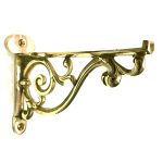POLISHED BRASS MEDIUM BATHROOM SCROLL BRACKET