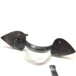 PEWTER HAND FORGED LARGE GOTHIC THUMB LATCH - Image 3