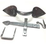 PEWTER HAND FORGED LARGE GOTHIC THUMB LATCH