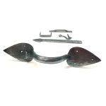 PEWTER HAND FORGED LARGE GOTHIC THUMB LATCH - Image 2