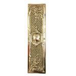 BRASS LARGE CLOSED TRELLIS FINGER PLATE