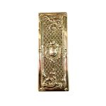 BRASS LARGE SMALL TRELLIS FINGER PLATE