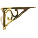 POLISHED BRASS SCROLL BRACKET