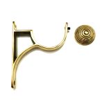 POLISHED BRASS LARGE CURTAIN BRACKET - Image 3