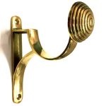 POLISHED BRASS LARGE CURTAIN BRACKET
