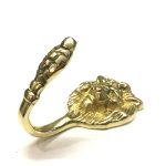 POLISHED BRASS LION HOOK