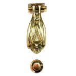 POLISHED BRASS BAT DOOR KNOCKER