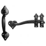 BLACK CAST IRON ARROW HEAD THUMB LATCH (HANDED)