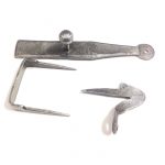 PEWTER HAND FORGED BEAN LATCH ONLY SET