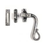 PEWTER NEW STYLE SHEPHERD CROOK LOCKING WINDOW FASTENER LEFT HAND