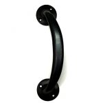BLACK OFFSET 7.5" ROUND PULL HANDLE BLACK