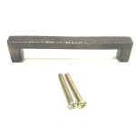 Antique brass hammered square pull handle 135 mm