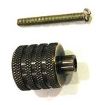 Antique brass knurled cabinet knob 23 mm - Image 2