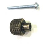 Antique brass knurled button knob 20 mm - Image 2