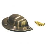 Antique brass round cup pull