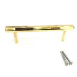 Polished brass Hexagonal pull handle 170 mm