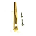 Polished brass Hexagonal pull handle 170 mm - Image 2