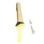 Polished brass Hexagonal pull handle 170 mm - Image 3