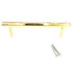Polished brass Hexagonal pull handle 200 mm