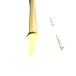 Polished brass Hexagonal pull handle 200 mm - Image 3