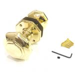 Polished brass Octagonal mortise door knob - Image 2