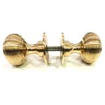 Polished bronze solid beehive mortise door knob - Image 2