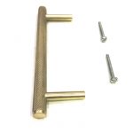 SATIN/BRUSHED BRASS KNURLED HANDLE 170 MM - Image 2