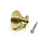 Polished brass solid beehive cabinet knob 40 mm - Image 2