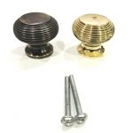 Polished brass solid beehive cabinet knob 40 mm - Image 4