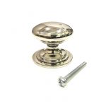 Polished nickel Victorian cabinet knob 45 mm