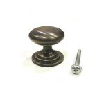 Antique brass Victorian cabinet knob 32 mm