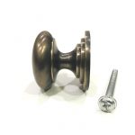 Antique brass Victorian cabinet knob 32 mm - Image 2