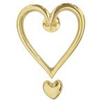 POLISHED BRASS HEART SHAPE  DOOR KNOCKER